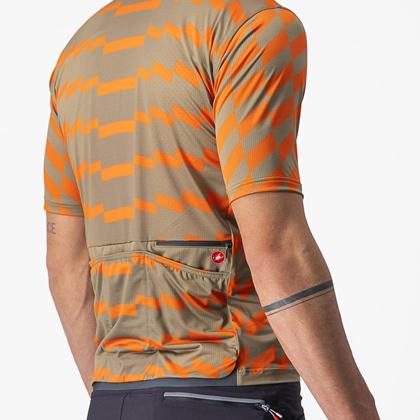 (特セール)カステリ(CASTELLI) UNLTD STERRATO JERSEY 22007 353 OLIVE GREEN/ORANGE RUST （現品限り） 特価品の画像