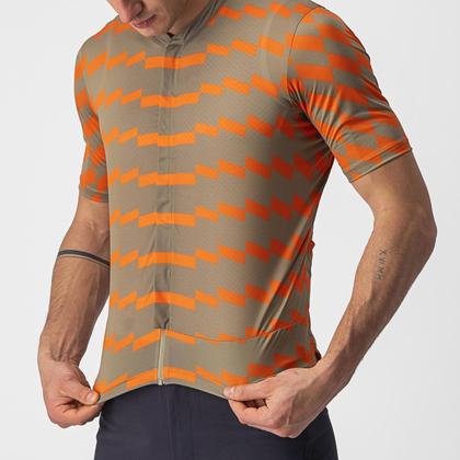 (特セール)カステリ(CASTELLI) UNLTD STERRATO JERSEY 22007 353 OLIVE GREEN/ORANGE RUST （現品限り） 特価品の画像