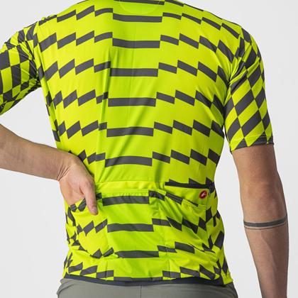 (特セール)カステリ(CASTELLI) UNLTD STERRATO JERSEY 22007 383 ELECTRIC LIME/DARK GRAY （現品限り） 特価品の画像