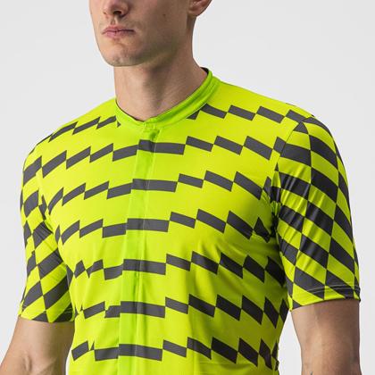 (特セール)カステリ(CASTELLI) UNLTD STERRATO JERSEY 22007 383 ELECTRIC LIME/DARK GRAY （現品限り） 特価品の画像