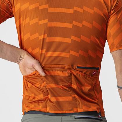(特セール)カステリ(CASTELLI) UNLTD STERRATO JERSEY 22007 613 SPICE ORANGE/ORANGE RUST （現品限り） 特価品の画像