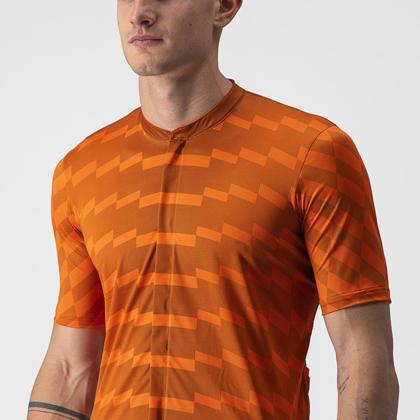 (特セール)カステリ(CASTELLI) UNLTD STERRATO JERSEY 22007 613 SPICE ORANGE/ORANGE RUST （現品限り） 特価品の画像
