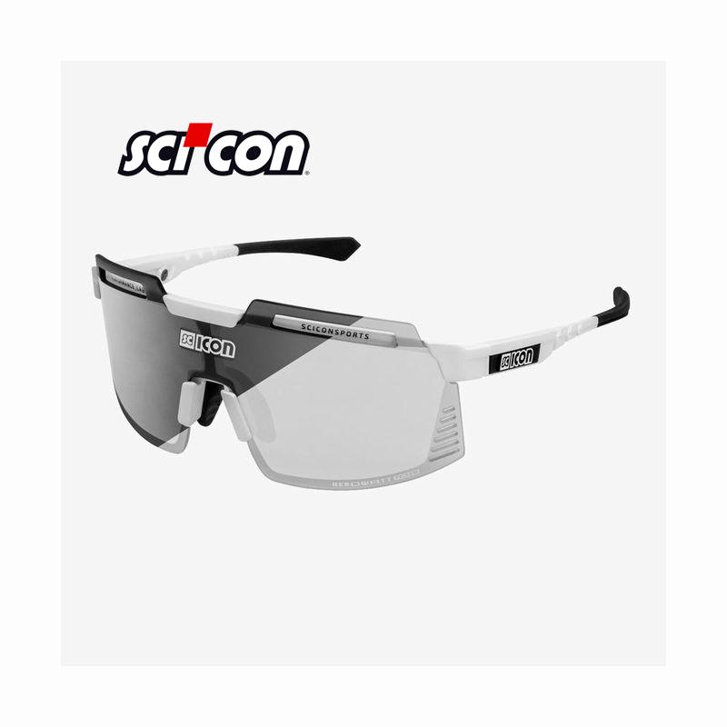 SCICON Aerowatt Foza フォトクロミックサングラス 調光レンズ AEROWATT FOZA[WHITE GLOSS/非調光] | SCICON SPORTS | 株式会社