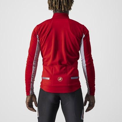 (特セール)カステリ(CASTELLI)　MORTIROLO 6S JACKET 4522509 ＜023 RED/SILVER GRAY-SILVER REFLEX＞（現品限り） 特価品_1