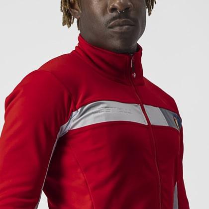 (特セール)カステリ(CASTELLI)　MORTIROLO 6S JACKET 4522509 ＜023 RED/SILVER GRAY-SILVER REFLEX＞（現品限り） 特価品_6