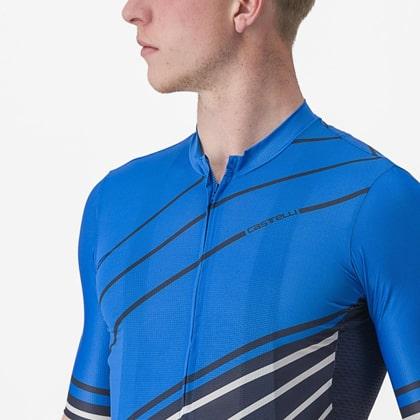 (特セール)カステリ(CASTELLI) SPEED STRADA JERSEY 23014 059 DRIVE BLUE/BELGIAN BLUE （現品限り） 特価品の画像