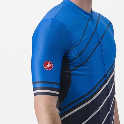 (特セール)カステリ(CASTELLI) SPEED STRADA JERSEY 23014 059 DRIVE BLUE/BELGIAN BLUE （現品限り） 特価品の画像