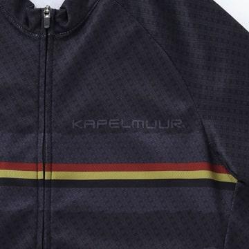 (特セール)カペルミュール ベルギーラインプリントジャージ kphs1099-BK（24SS）の画像