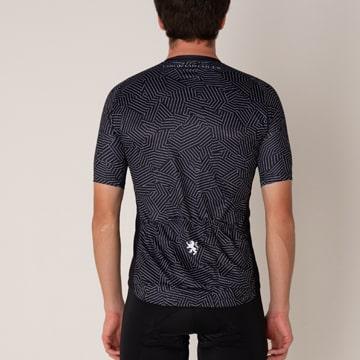 (特セール)カペルミュール D ストライププリントジャージ ブラック lihs1037-BK（24SS）の画像