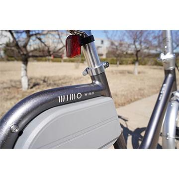 (店舗受取送料割引)WIMO（ウィーモ） COOZY Light（クージーライト）グレーダイヤモンド 電動アシストミニベロ20” E-BIKEの画像