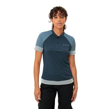 (特セール)VAUDE (ファウデ) Women's Altissimo Q-Zip Shirt Dark Sea 半袖ジャージの画像