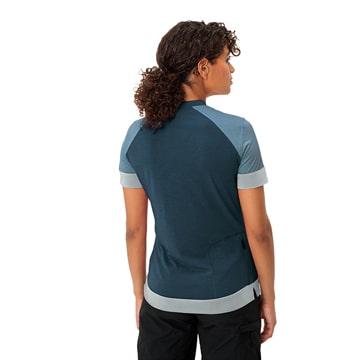 (特セール)VAUDE (ファウデ) Women's Altissimo Q-Zip Shirt Dark Sea 半袖ジャージの画像