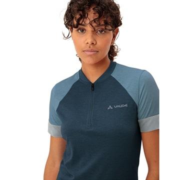 (特セール)VAUDE (ファウデ) Women's Altissimo Q-Zip Shirt Dark Sea 半袖ジャージの画像