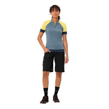 (特セール)VAUDE (ファウデ) Women's Altissimo Q-Zip Shirt Nordic Blue 半袖ジャージの画像