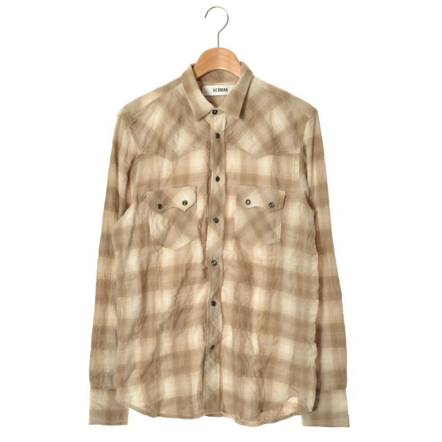 美品 Ron Herman オンブレチェック ウエスタン シャツ M ベージュ ロンハーマン Cycle Hearts 通販 Yahoo ショッピング