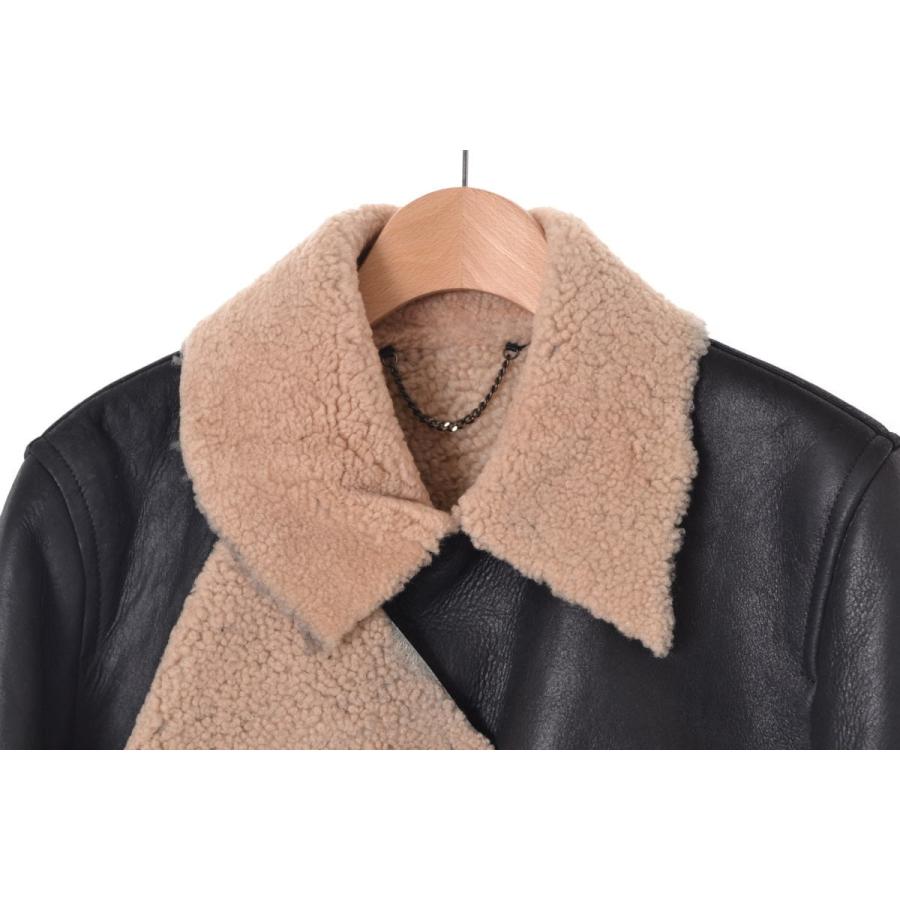 GalaabenD リアルムートン ライダースジャケット GalaabenD 🏁 ムートン ライダース ジャケット M ブラック ガラアーベント