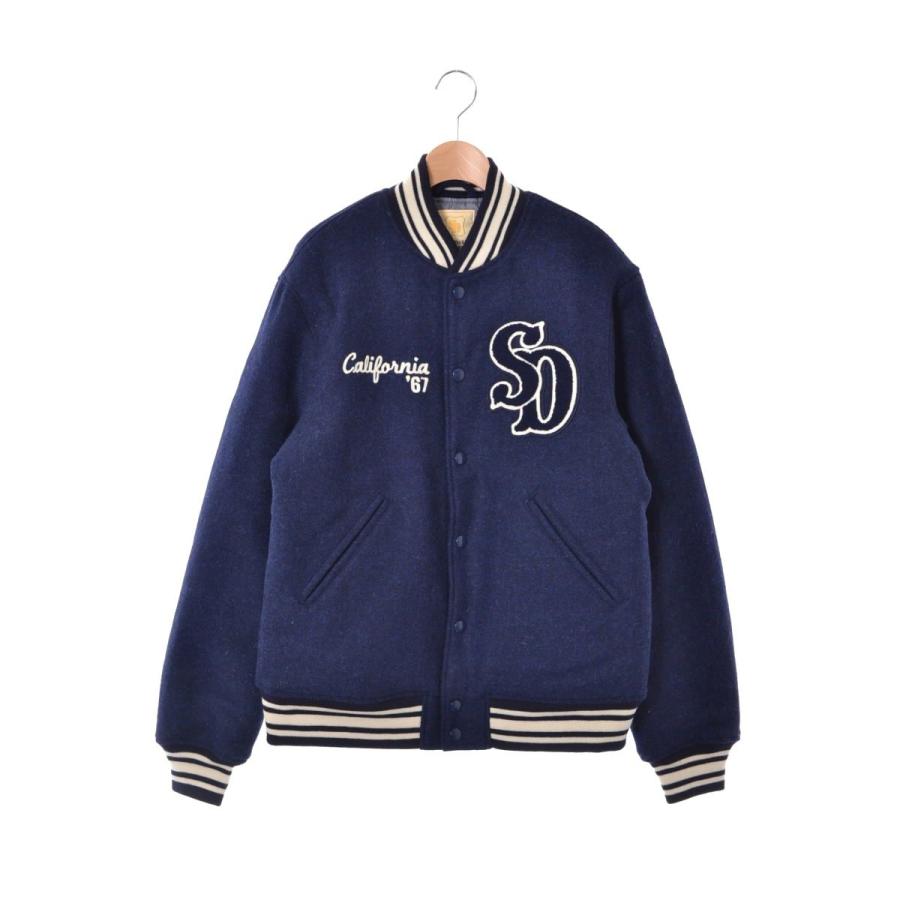 ファッションの Kl4phks287 メンズ スタンダードカリフォルニア ネイビー L ジャケット ヴァーシティ Tweed Harris California Standard スタジャン スタンダードカリフォルニア ジャケット
