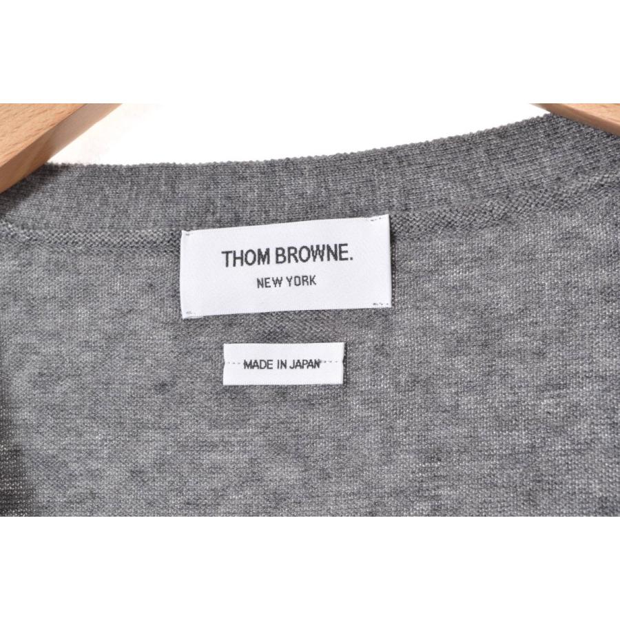 THOM BROWNE 4-BAR ウール ベーシック ニット カーディガン 4 THOM BROWNE 4-BAR ウール ベーシック ニット カーディガン 4