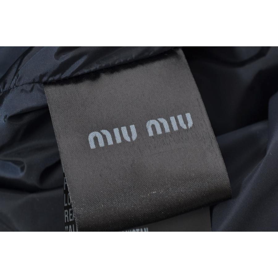 美品 miu miu ブロックカラー ペルシャラム ファージャケット 40 ネイビー ミュウミュウ｜cyclehearts｜10