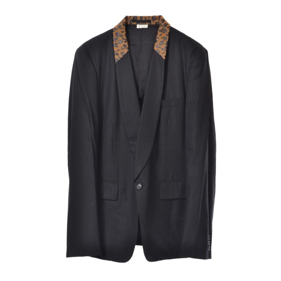 美品 Comme Des Garcons Homme Plus ラペル切替 ストライプ ショールカラー ジャケット M ブラック コムデギャルソン オム プリュス Cycle Hearts 通販 Yahoo ショッピング