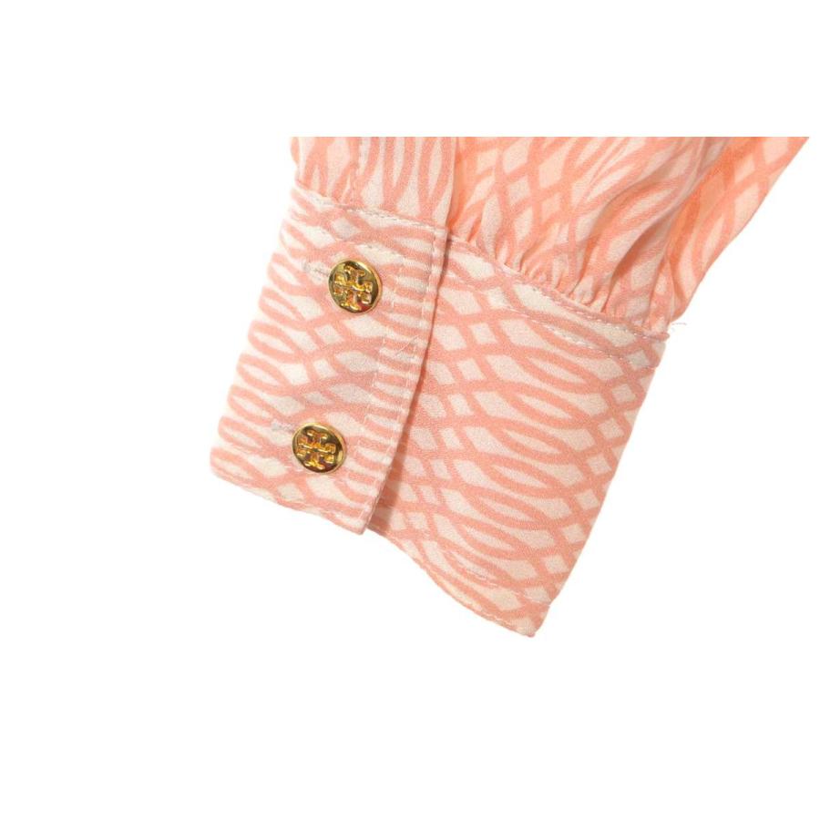 TORY BURCH 総柄 シルクシャツ ブラウス M ライトピンク トリーバーチ :1000044494:CYCLE HEARTS - 通販