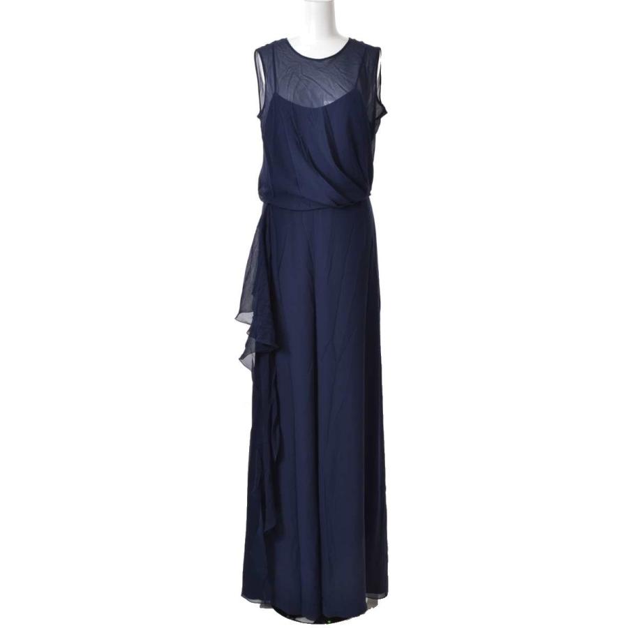 未使用 Max Mara Jabot シルク ジャンプ スーツ 42 ネイビー マックス 