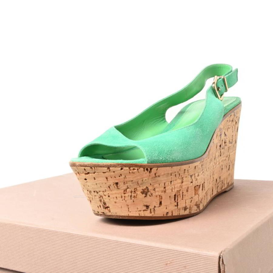 Gianvito Rossi RASO EMERALD ストラップ サンダル 37 グリーン ジャン  