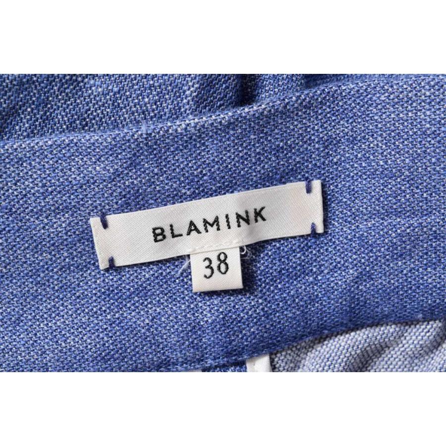BLAMINK ワイド タック パンツ 38 ブルー ブラミンク KL4QCHSP53  