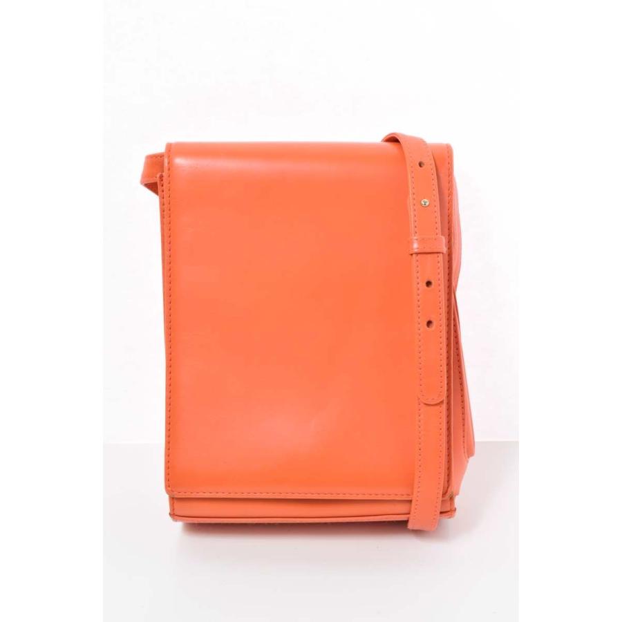 ENFOLD クラシック レザーショルダーバッグ - オレンジ エンフォルド