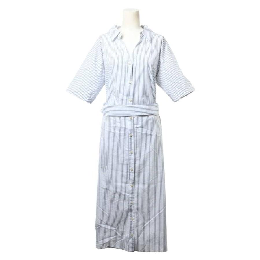 TONAL ストライプ コットン シャツワンピース - ホワイト トーナル 