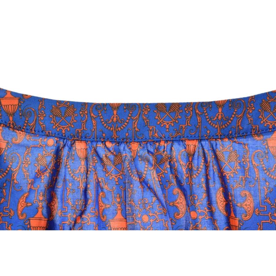 最安値挑戦 Dressterior リバティプリント コットン ブラウス 38 ブルー ドレステリア 送料無料 Audubonbranding Com