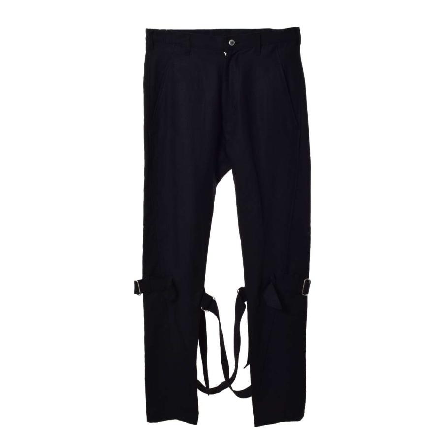 sulvam 美品 リネン ベルト ボンテージ パンツ S ブラック sulvam 美品 リネン ベルト ボンテージ パンツ S ブラック