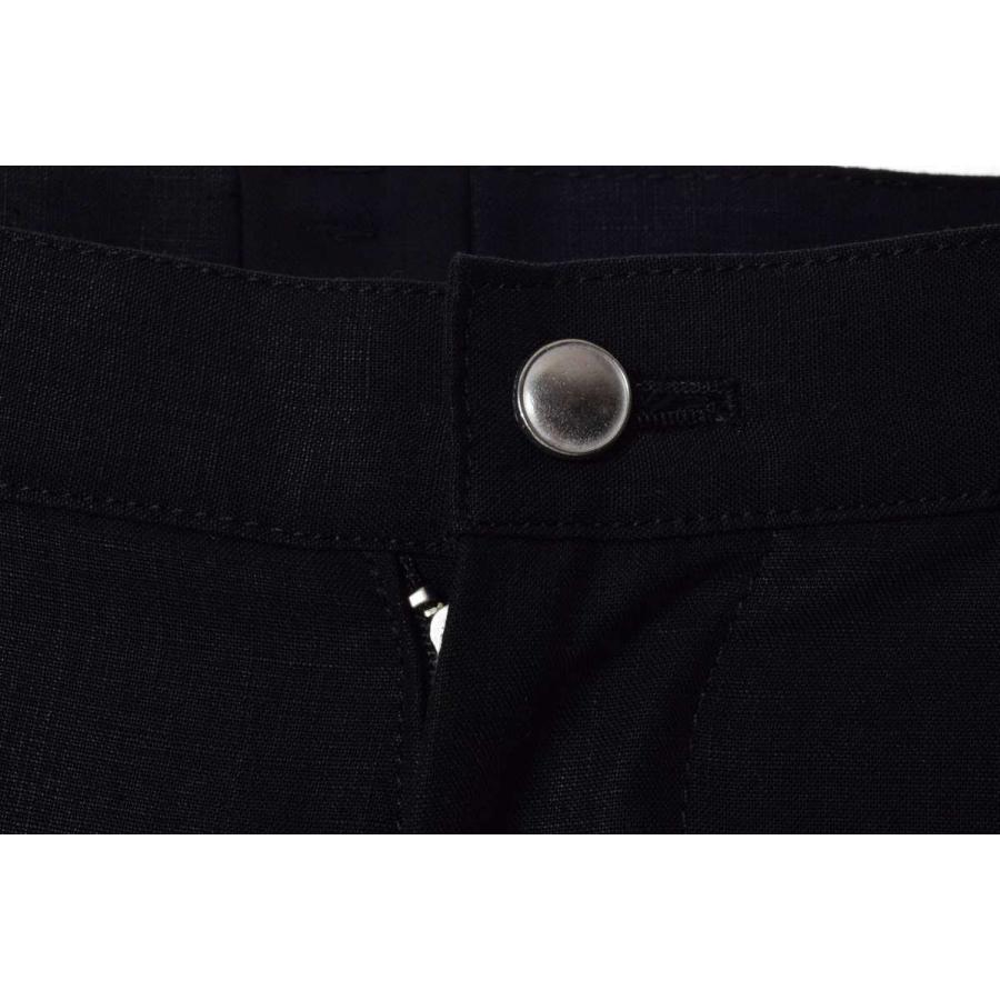 sulvam 美品 リネン ベルト ボンテージ パンツ S ブラック sulvam 美品 リネン ベルト ボンテージ パンツ S ブラック