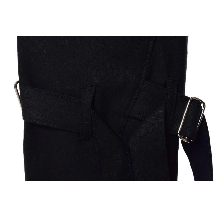 sulvam 美品 リネン ベルト ボンテージ パンツ S ブラック sulvam 美品 リネン ベルト ボンテージ パンツ S ブラック