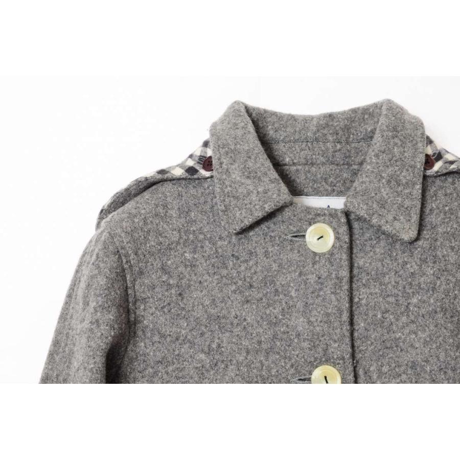 美品 Steven Alan メルトンウール フード コート XS グレー