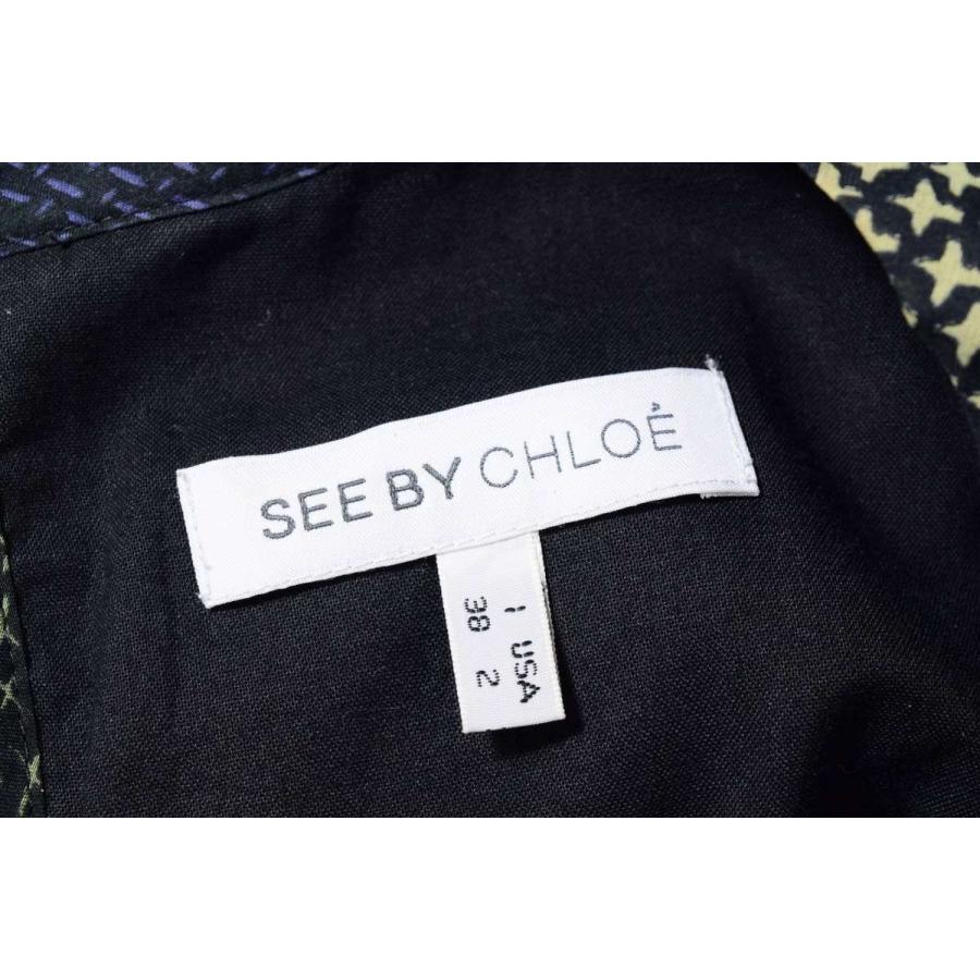 送料無料 即納 By See 美品 Chloe シーバイクロエ ネイビー 38 ワンピース プリント シルク混 ワンピース Mail Tableforyou Com Br