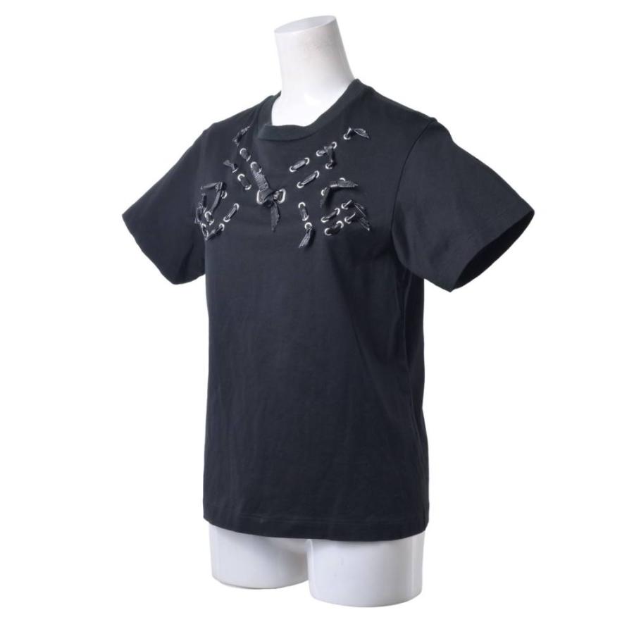 【美品】toga archives コレクションカットソー　36 TOGA（トーガ） リボン ディティール Tシャツ 36 ブラック KL4QAB396