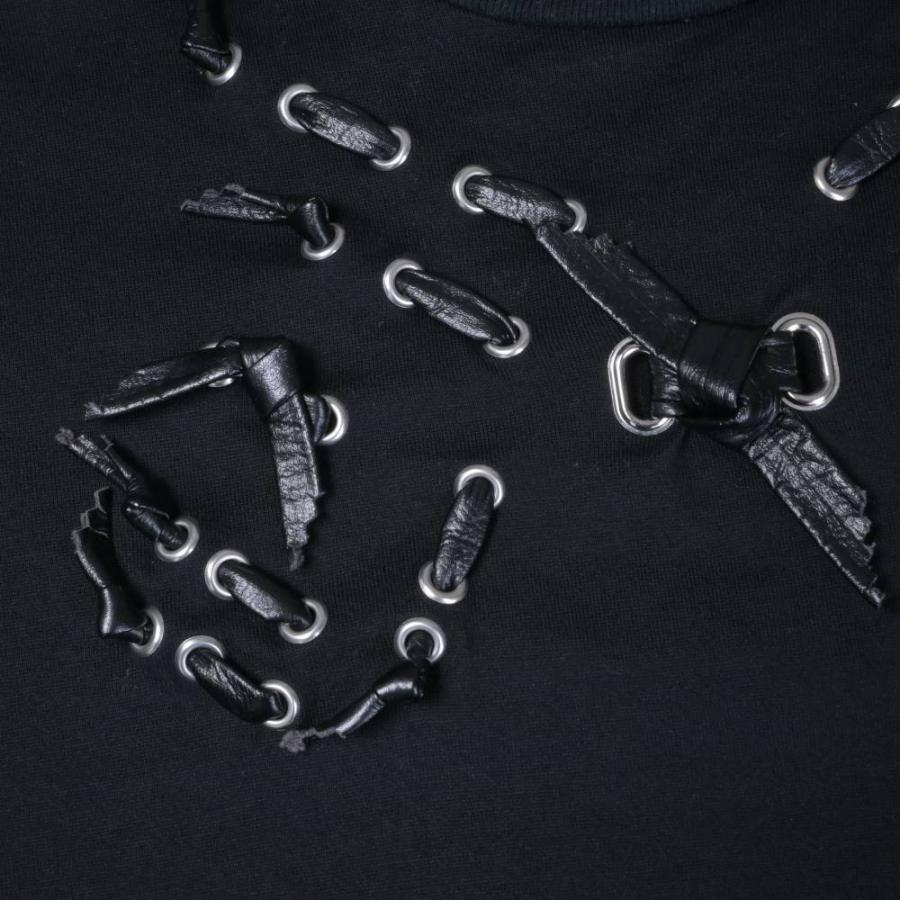 【美品】toga archives コレクションカットソー　36 TOGA（トーガ） リボン ディティール Tシャツ 36 ブラック KL4QAB396