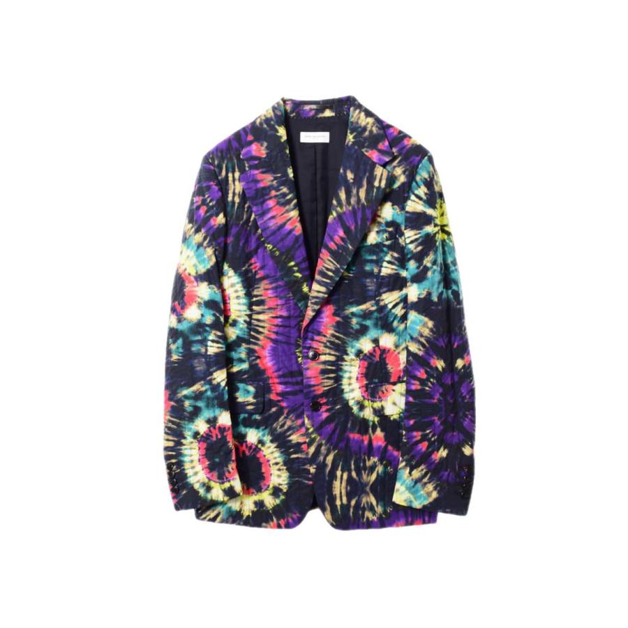 美品 DRIES VAN NOTEN タイダイ柄 テーラード ジャケット 46 マルチ