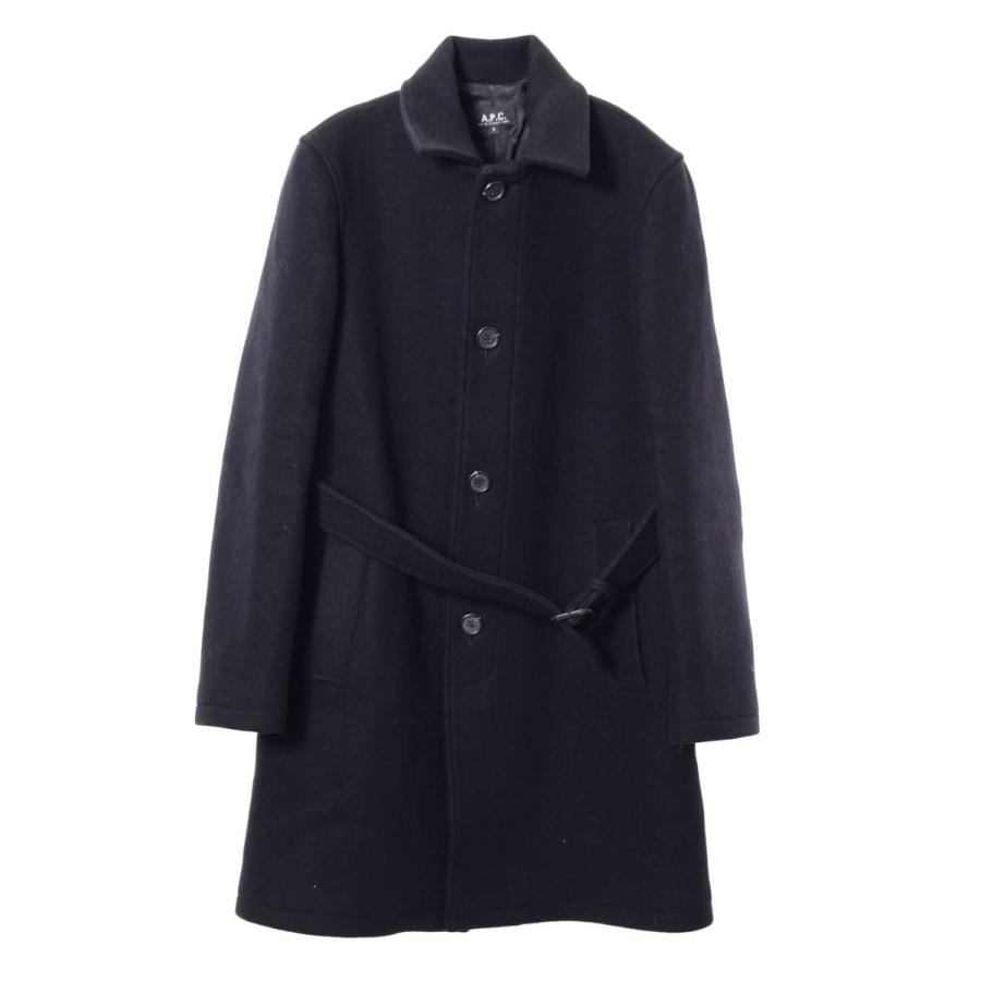A.P.C.（アーペーセー） 美品 ベルト付 メルトンウール ステンカラー