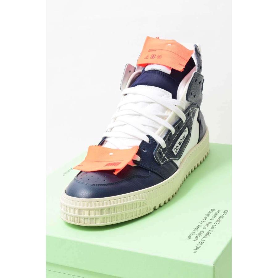 好評 Off White Court Tumbled ハイカット スニーカー 43 28cm ネイビー オフホワイト 安いそれに目立つ Lespakigali Com