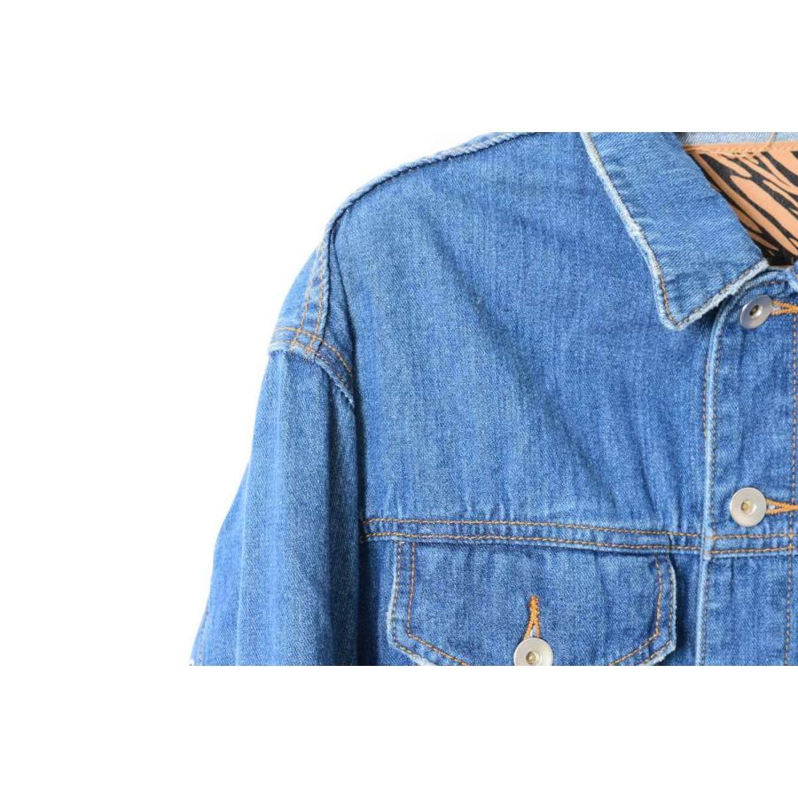美品 G.V.G.V. レースアップ デニム ジャケット 34 ブルー ジーヴィージーヴィー KL4CLUQ204|cyclehearts|04