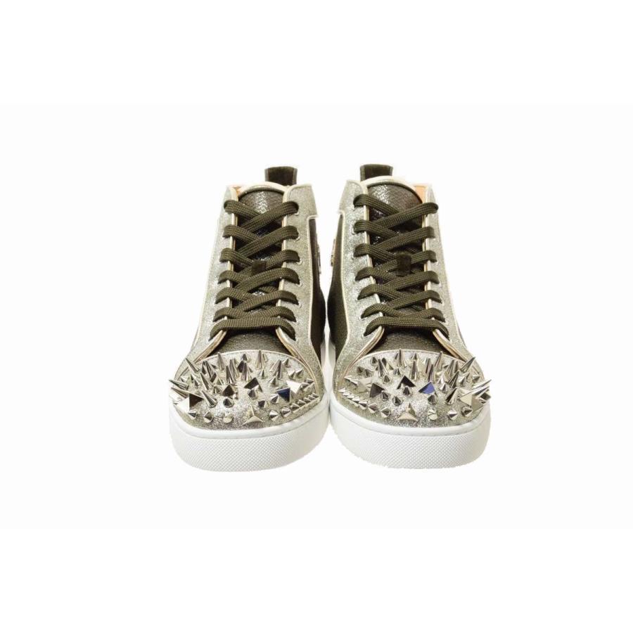 未使用 Christian Louboutin Lou Pik Pik Orlato グリッター スタッズ 