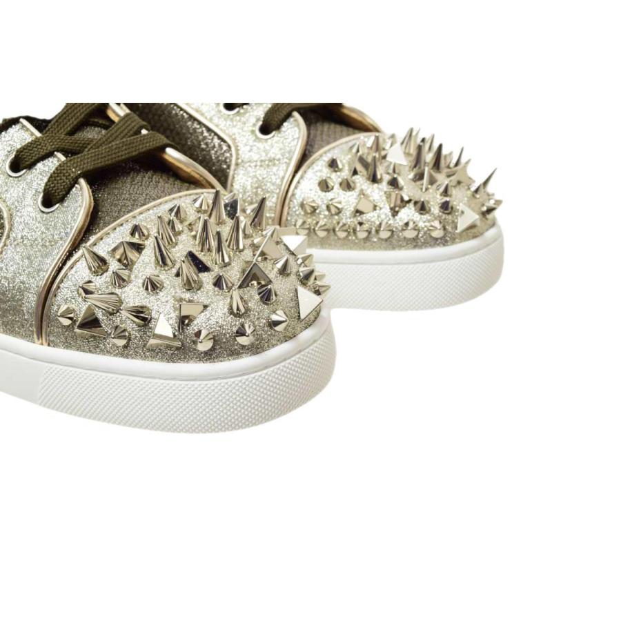 未使用 Christian Louboutin Lou Pik Pik Orlato グリッター スタッズ 