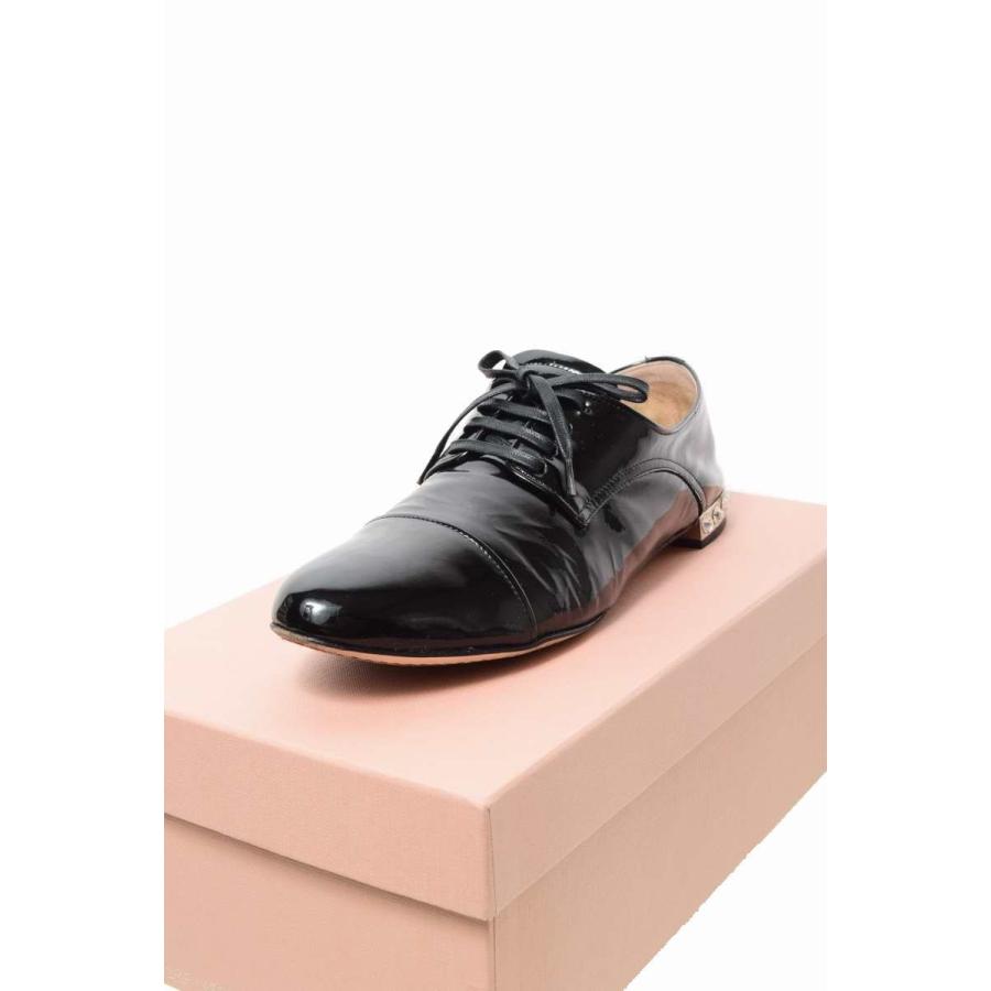 Miu Miu ビジュー装飾 エナメル フラットシューズ 37 1 2 ブラック ミュウミュウ Kl4clalp03 Cycle Hearts 通販 Yahoo ショッピング