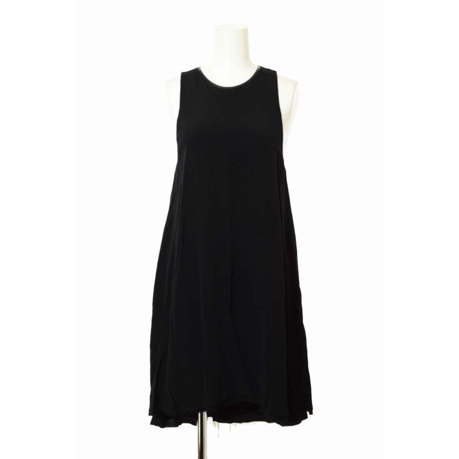 T by Alexander Wang レザートリム キャミワンピース 0 ブラック