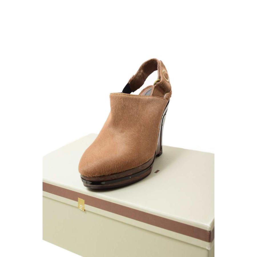 男女兼用 カジュアルウェア MARNI カーフヘア ハラコ サボ - サンダル