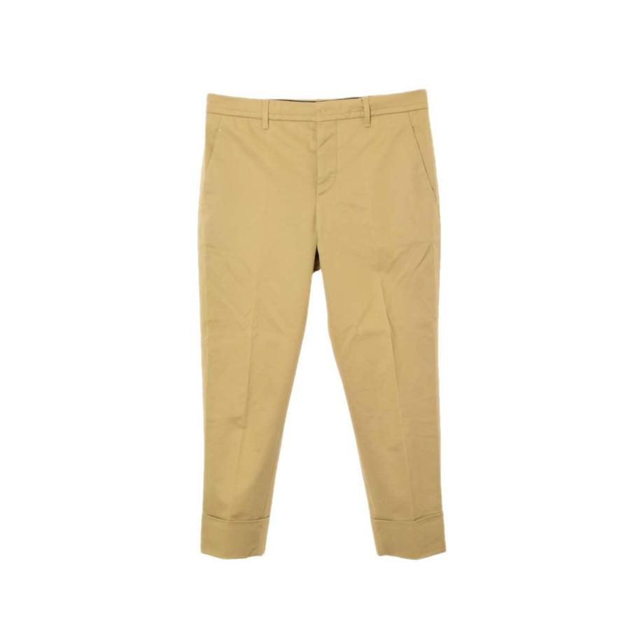 美品 miu miu ストレッチ トラウザーズパンツ 38 ベージュ ミュウミュウ KL4CK2BS17