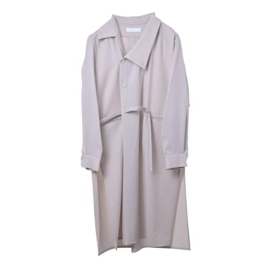 ETHOSENS（エトセンス） 美品 ハオリ ウール ロングシャツ 1 ベージュ 