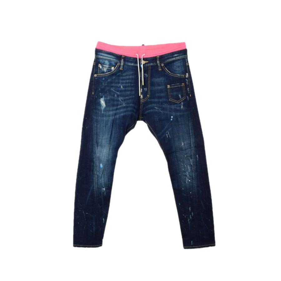DSQUARED2 美品 RIDER JEAN レイヤード デニム 48 ブルー ディー DSQUARED2 美品 RIDER JEAN レイヤード デニム 48 ブルー ディー